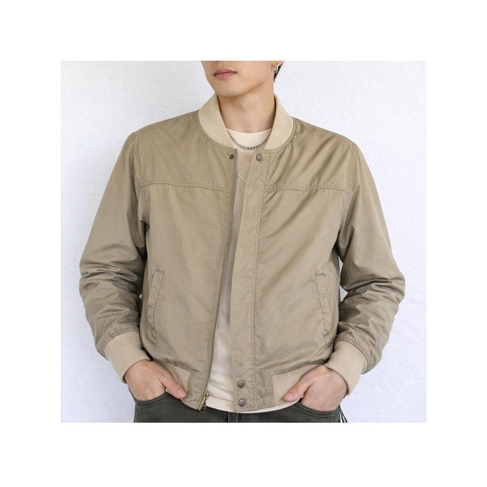 Knights‎ Bridge For Men Tan Bomber Jacket Khaki Full Zip Lightweight Large 958